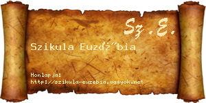 Szikula Euzébia névjegykártya